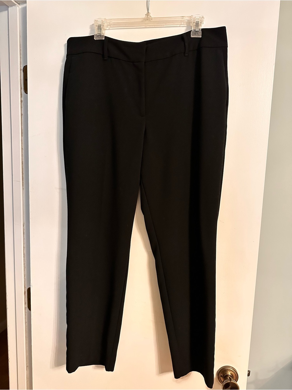 Ann Taylor Factory Black Cropped Straight-Leg Pants